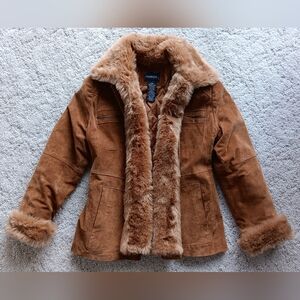 Vintage 90s Y2K Penny Lane Jacket Removable Fur Liner